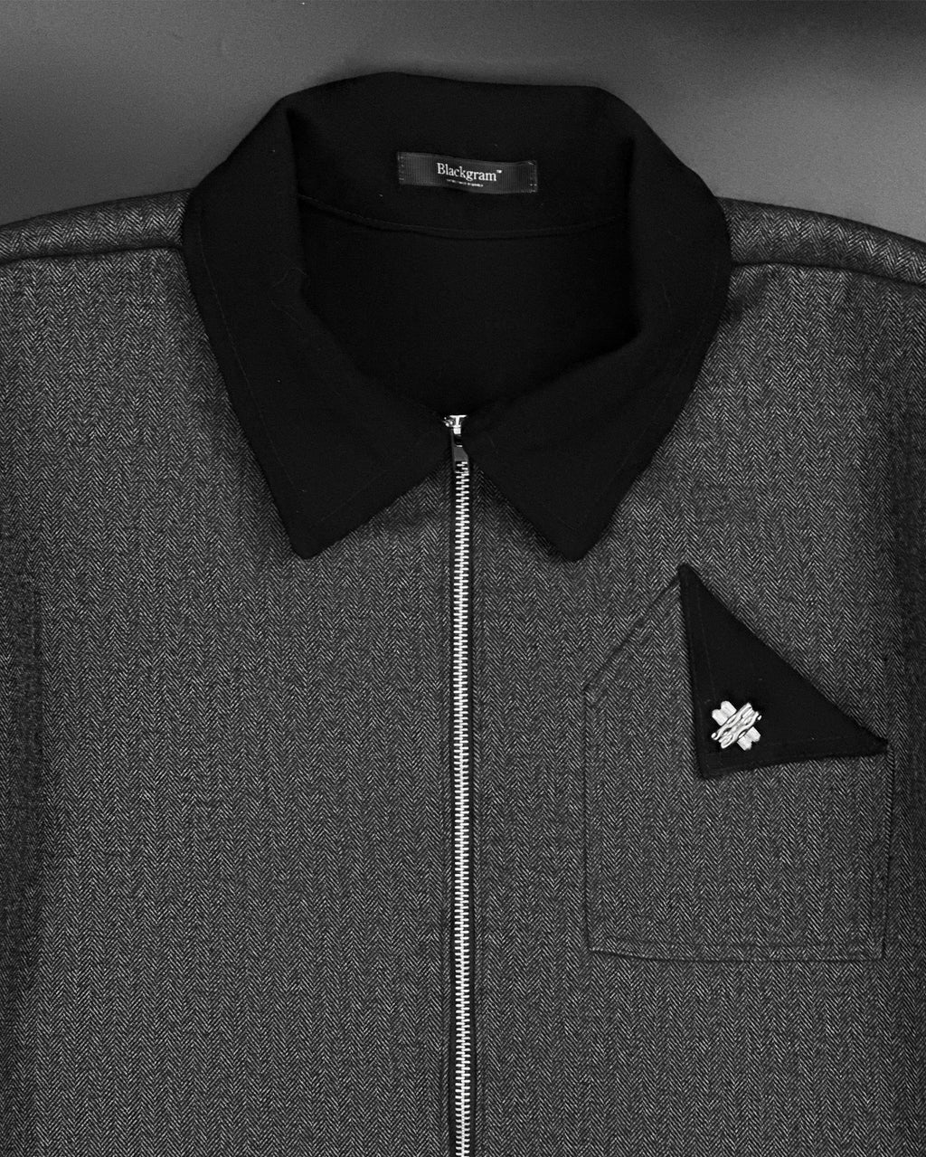 Blackgram Zippered Herringbone Jacket