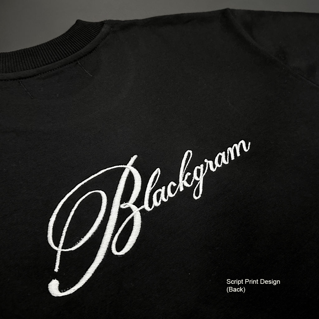 Embroidered Script Boxy Cropped Heavyweight Tee