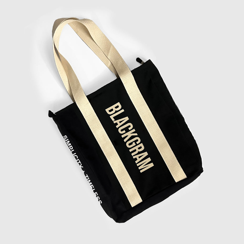 Zippered Tote Bag - Bold Print