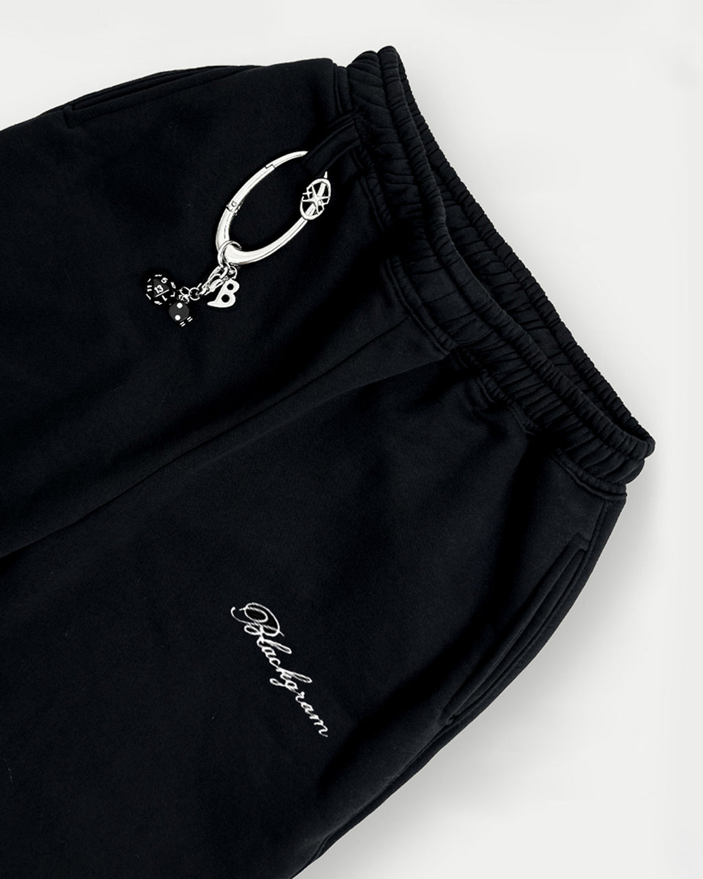 Embroidered Script Wide Leg Sweatpants