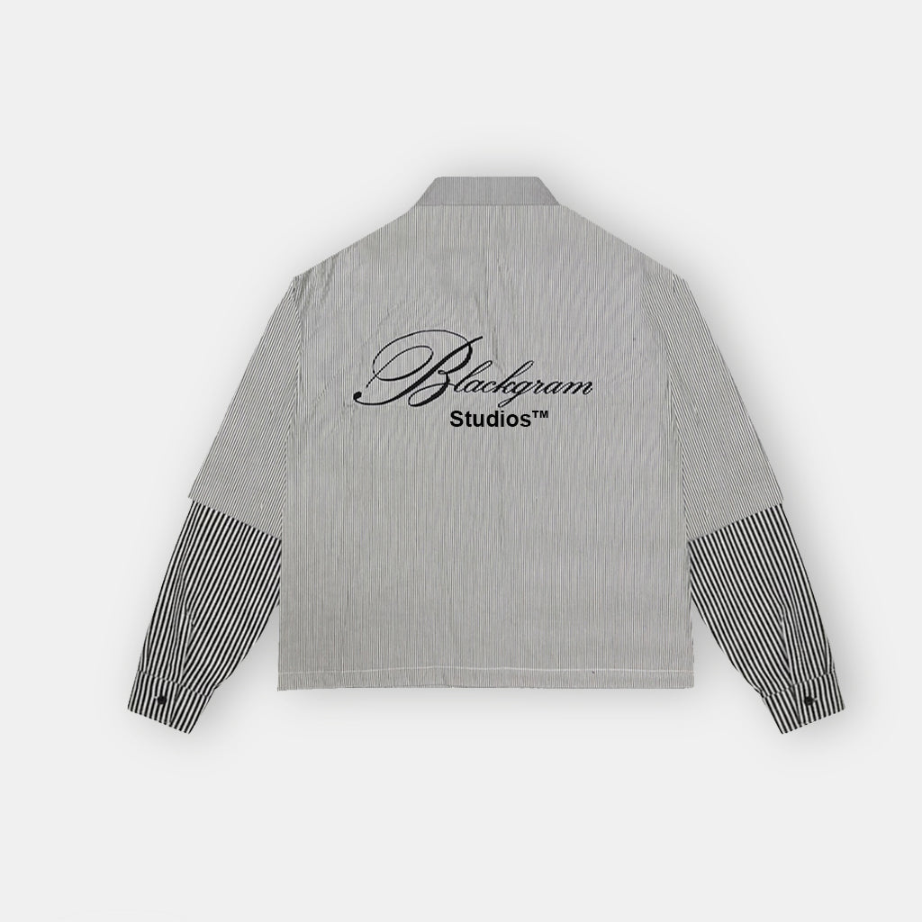 Blackgram Striped Button Down Double Sleeve