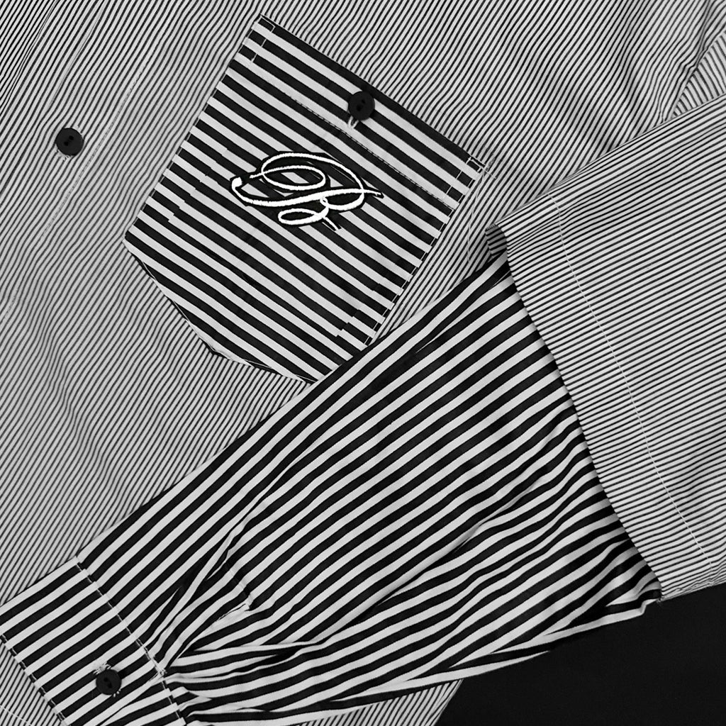 Blackgram Striped Button Down Double Sleeve
