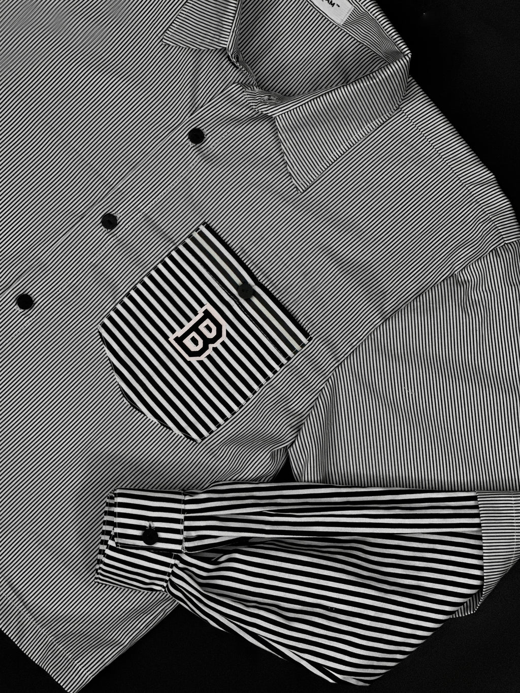 Blackgram Striped Button Down Double Sleeve