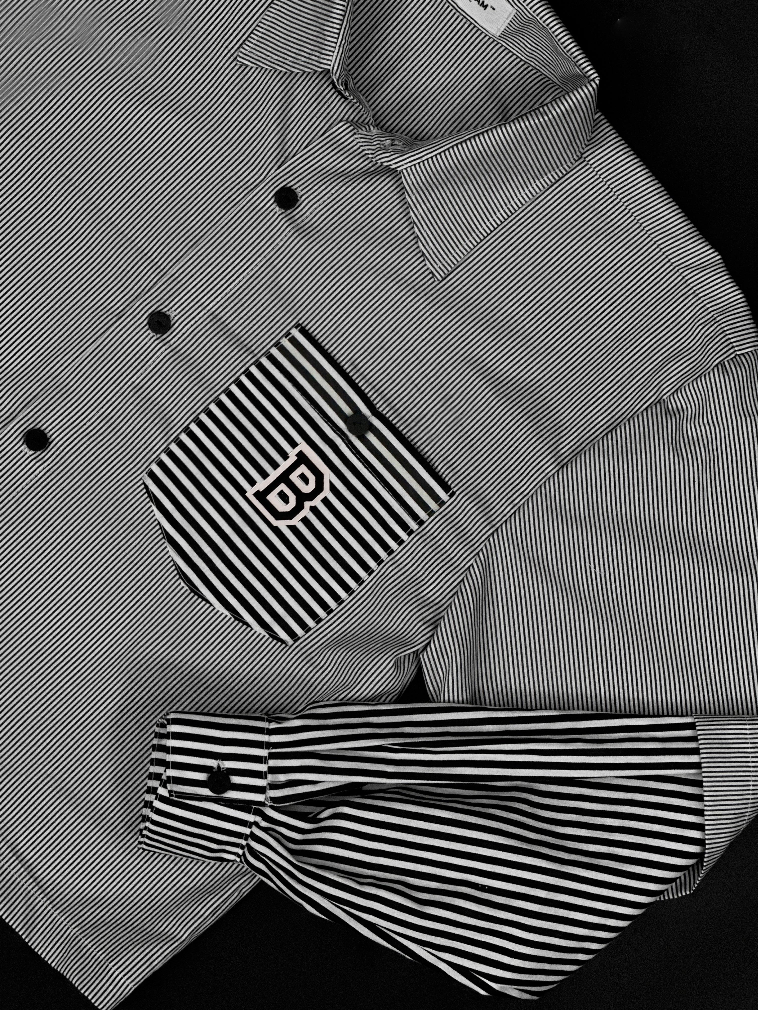 Blackgram Striped Button Down Double Sleeve