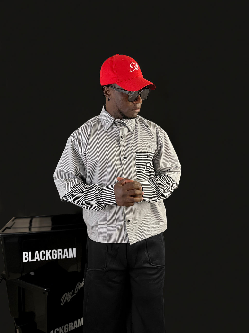 Blackgram Striped Button Down Double Sleeve