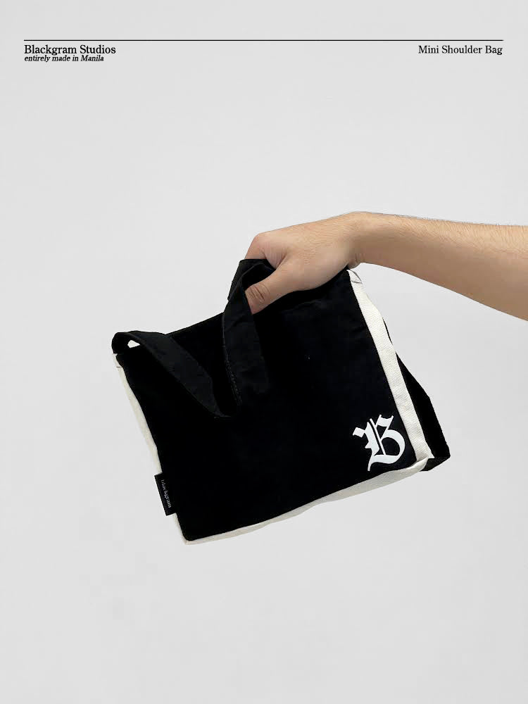 Mini Shoulder Bag in Jet Black
