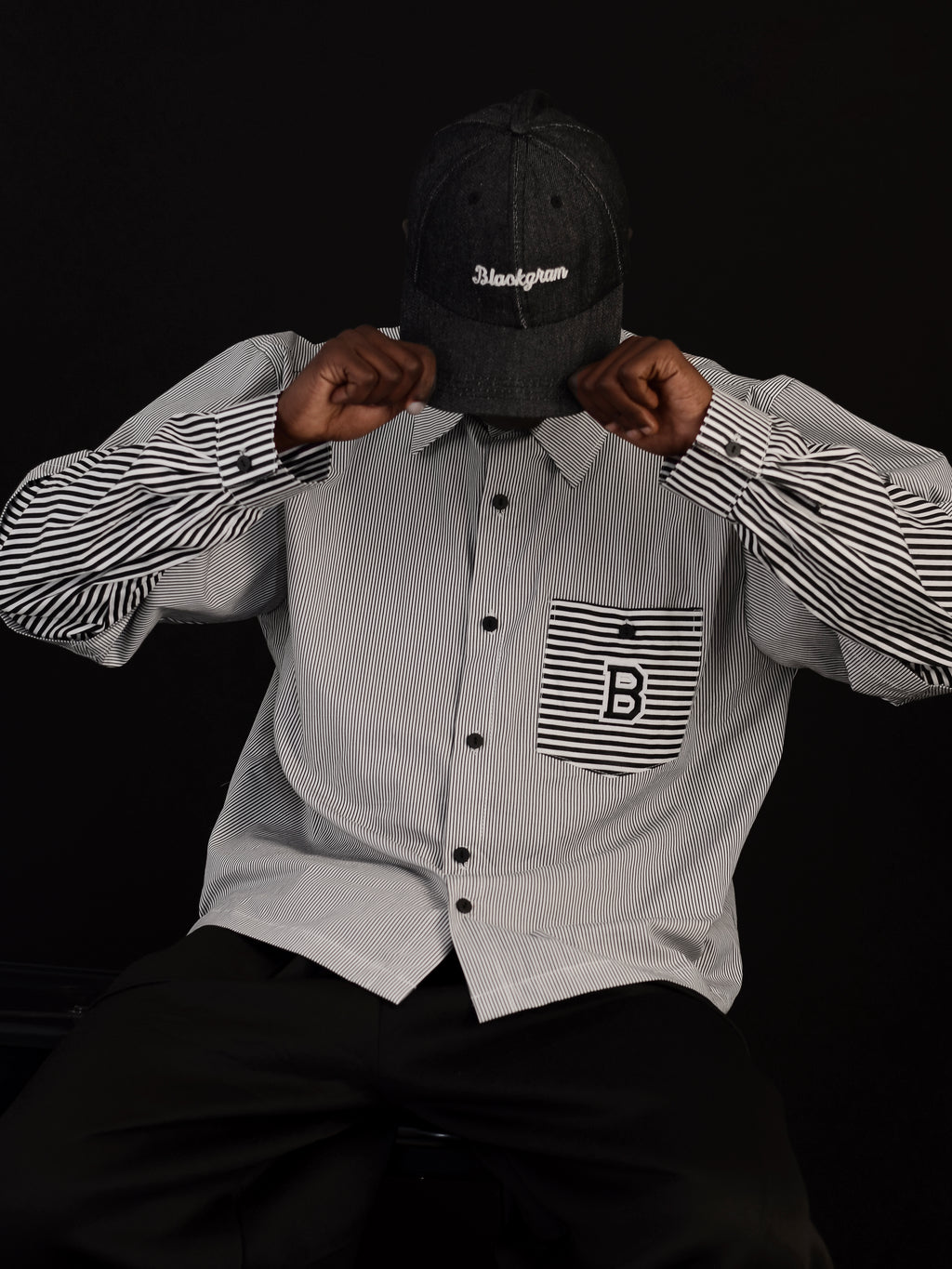 Blackgram Striped Button Down Double Sleeve