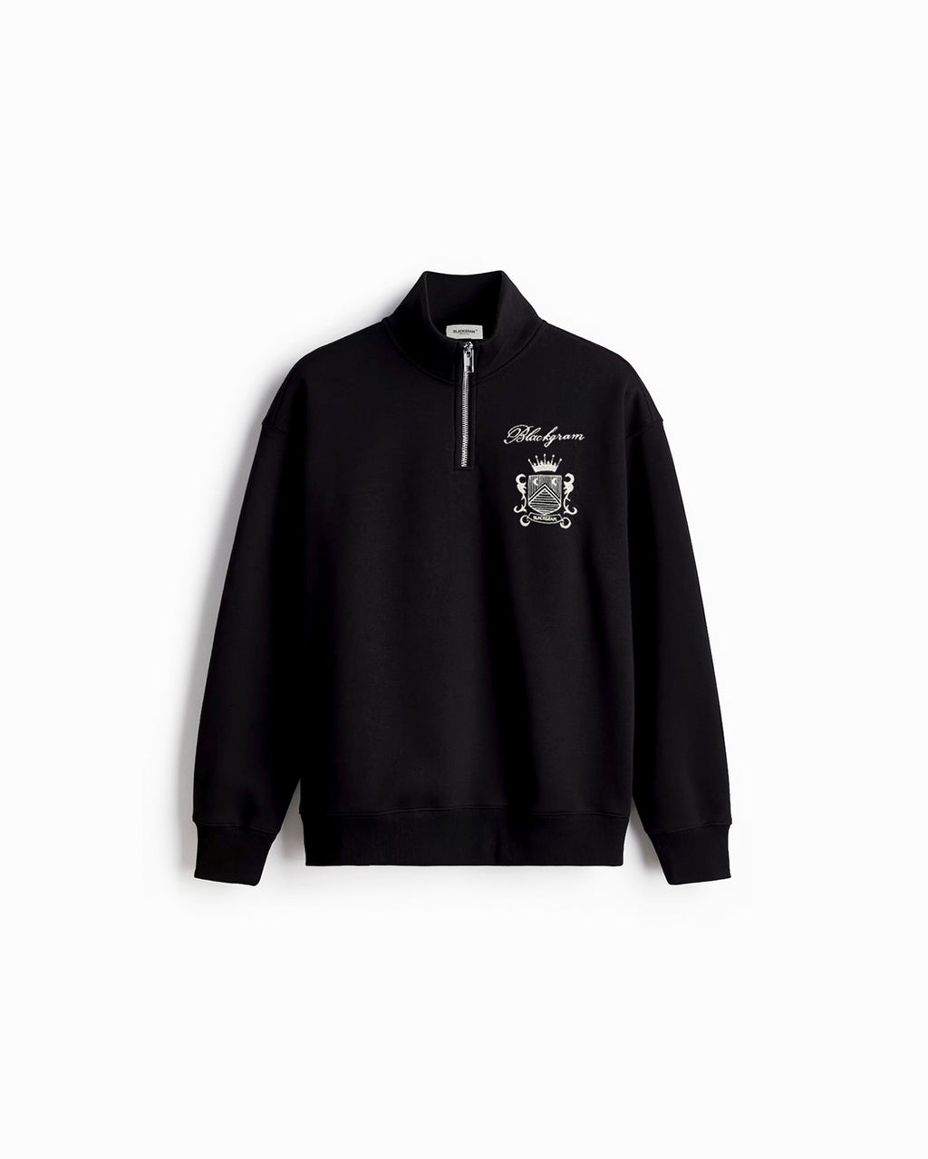 Blackgram Embroidered Half Zip Sweatshirt