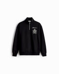 Blackgram Embroidered Half Zip Sweatshirt