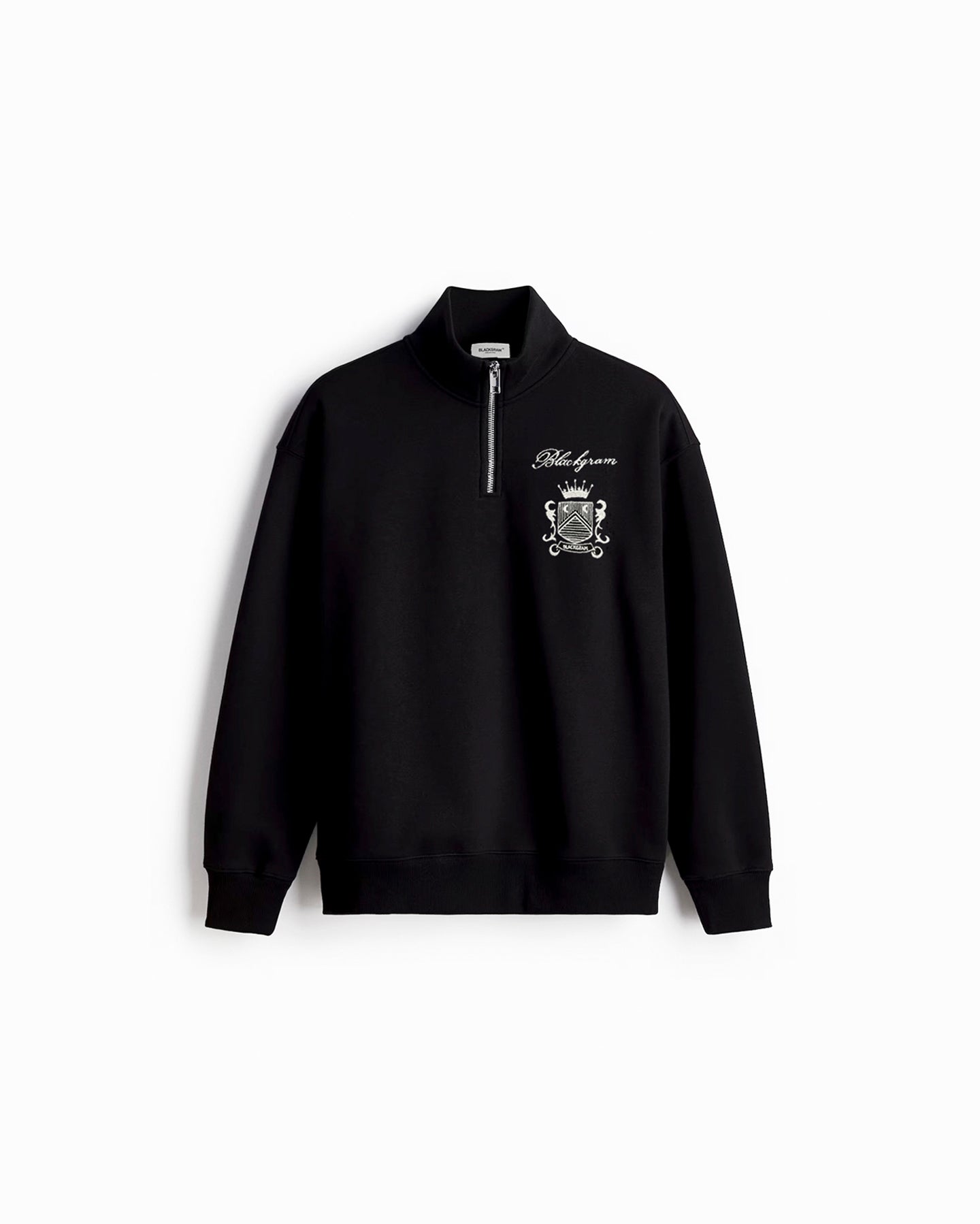 Blackgram Embroidered Half Zip Sweatshirt