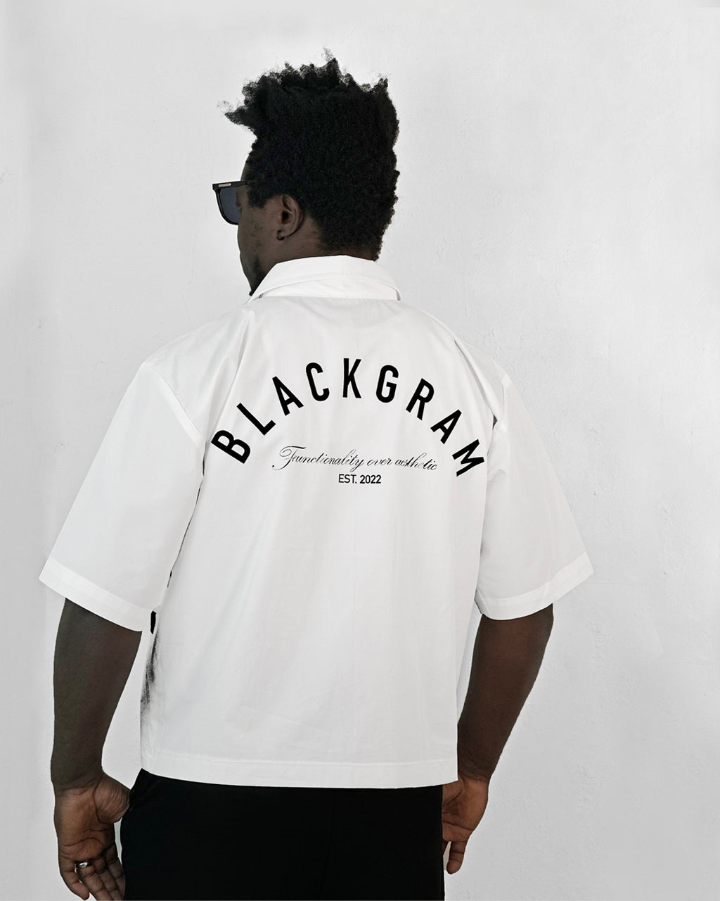 Utility Boxy Cropped Work Shirt in White