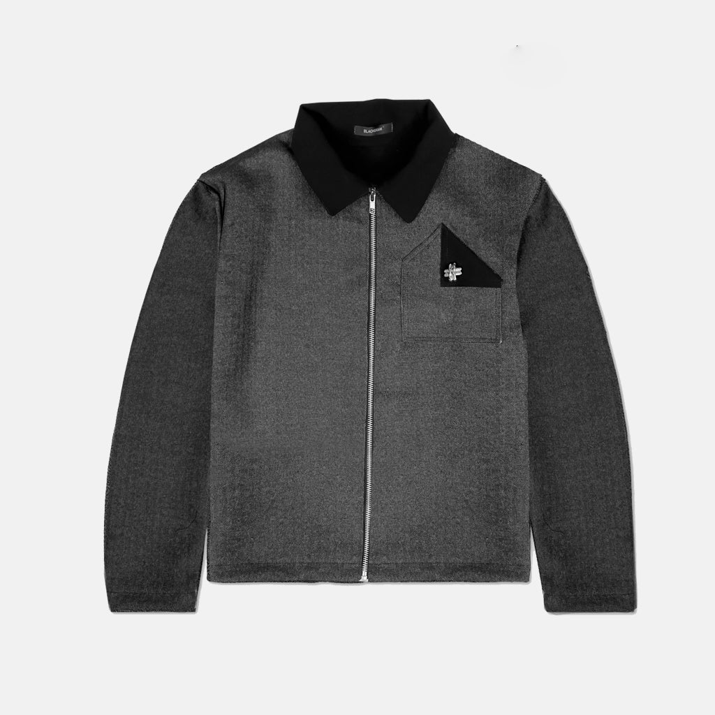 Blackgram Zippered Herringbone Jacket
