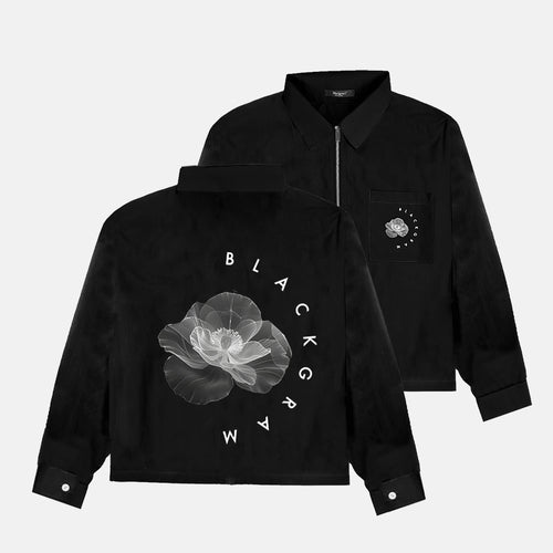 Blackgram Zippered Long Sleeve - Moon Print