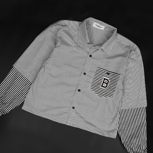 Blackgram Striped Button Down Double Sleeve