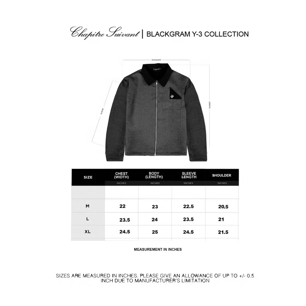 Blackgram Zippered Herringbone Jacket