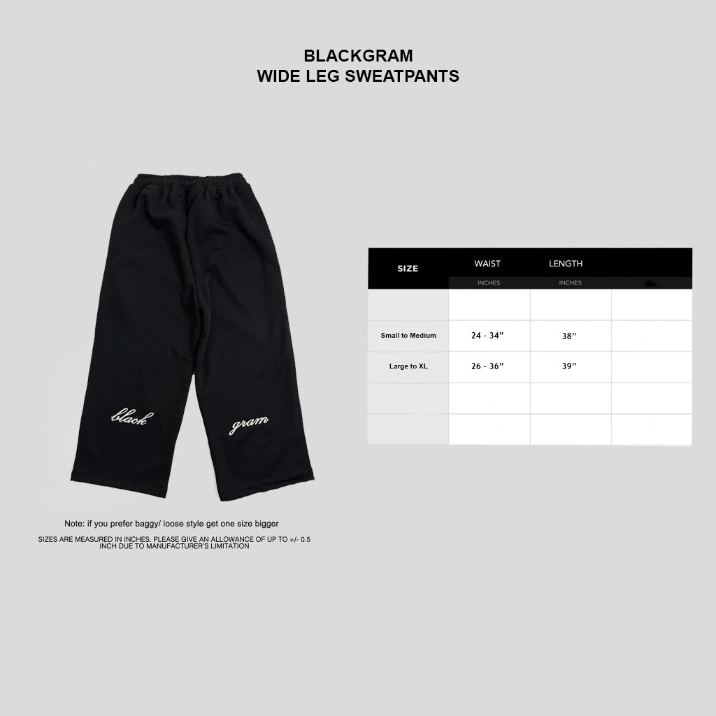Embroidered Script Wide Leg Sweatpants
