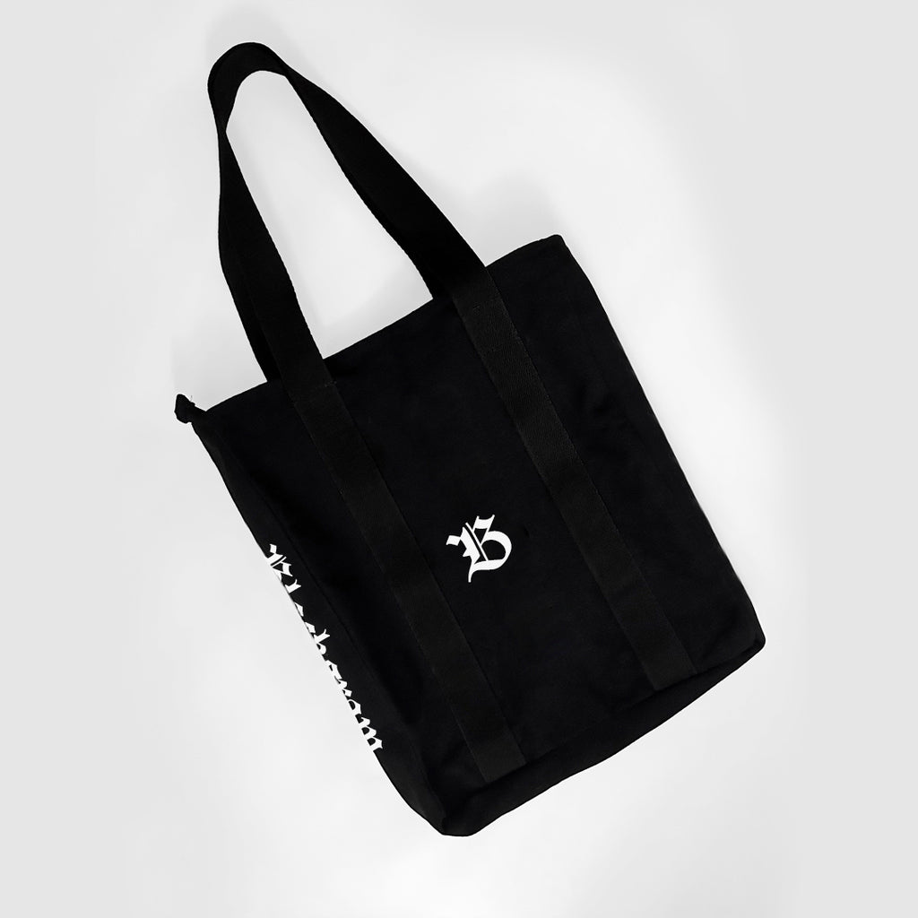 Zippered Tote Bag - Gothic Print