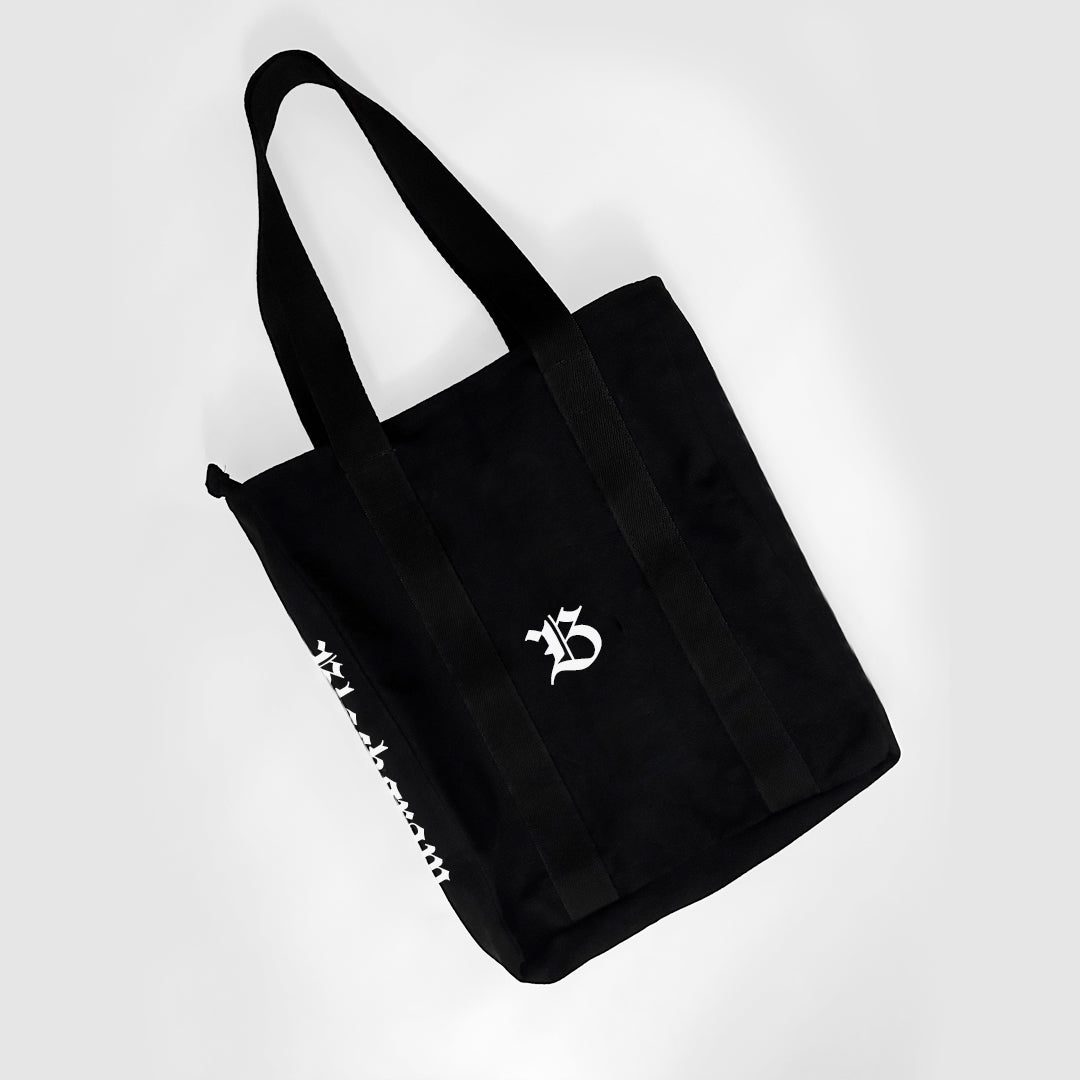 Zippered Tote Bag - Gothic Print