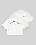 Utility Boxy Cropped Work Shirt in White