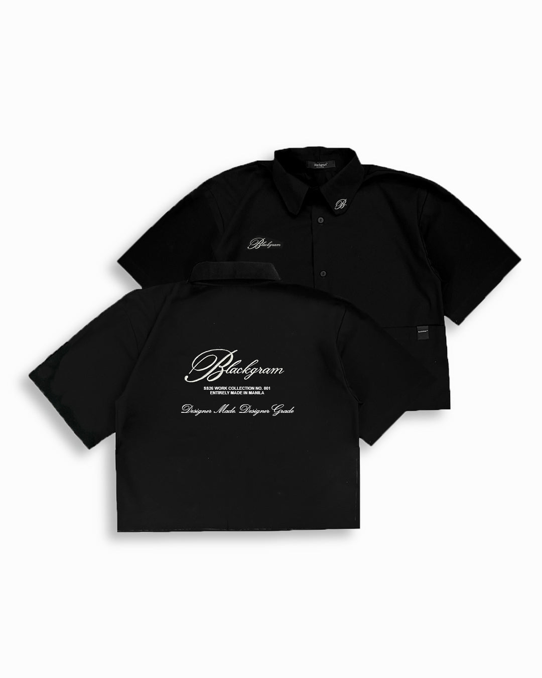 Button Down Work Shirt Embroidered Script