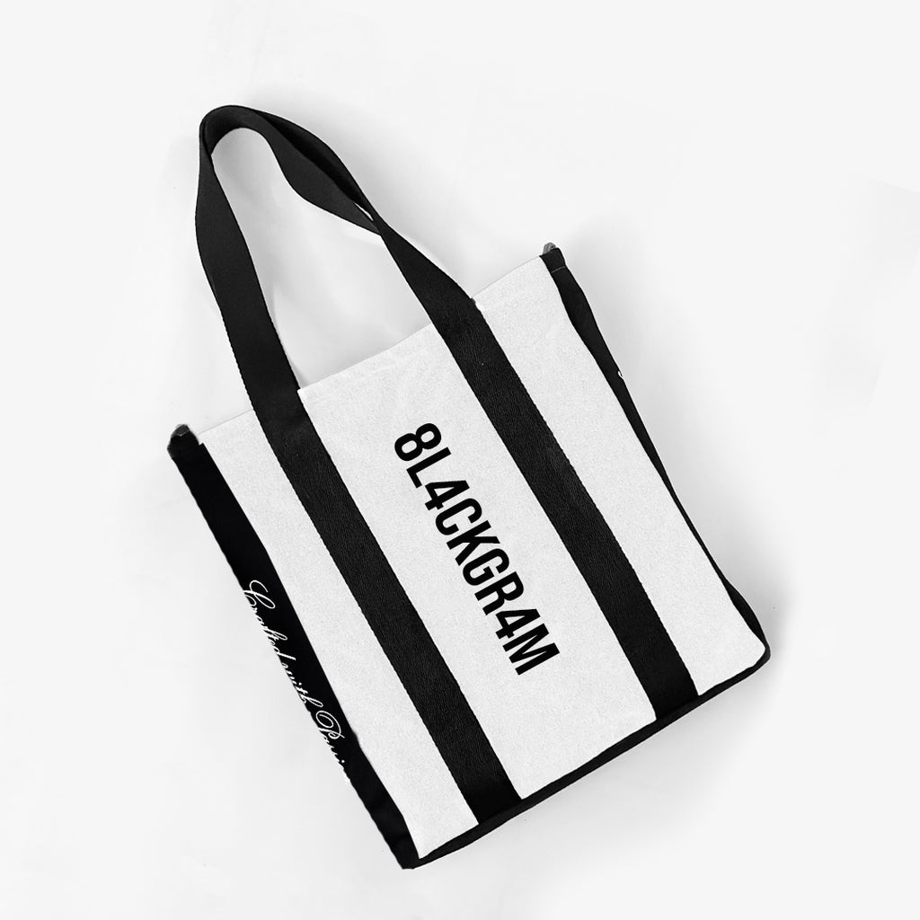 Zippered Tote Bag - Alphanumeric